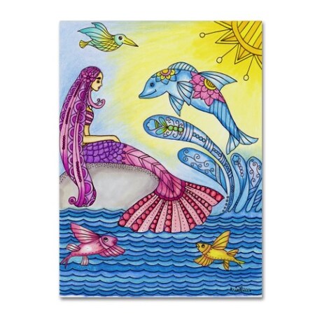 KCDoodleArt 'Sea Life 5 - Color' Canvas Art,14x19